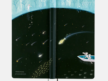 Hobonichi Techo 2027 Weeks - Hiroko Kubota - Meteor Shower in the light blue forest