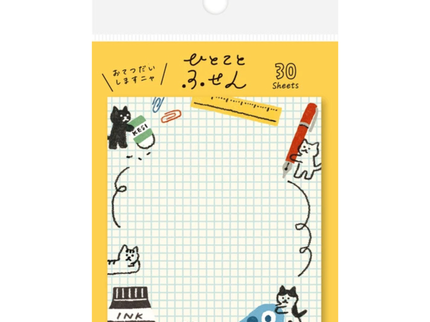 Notitas Adhesivas - Gato con stationery