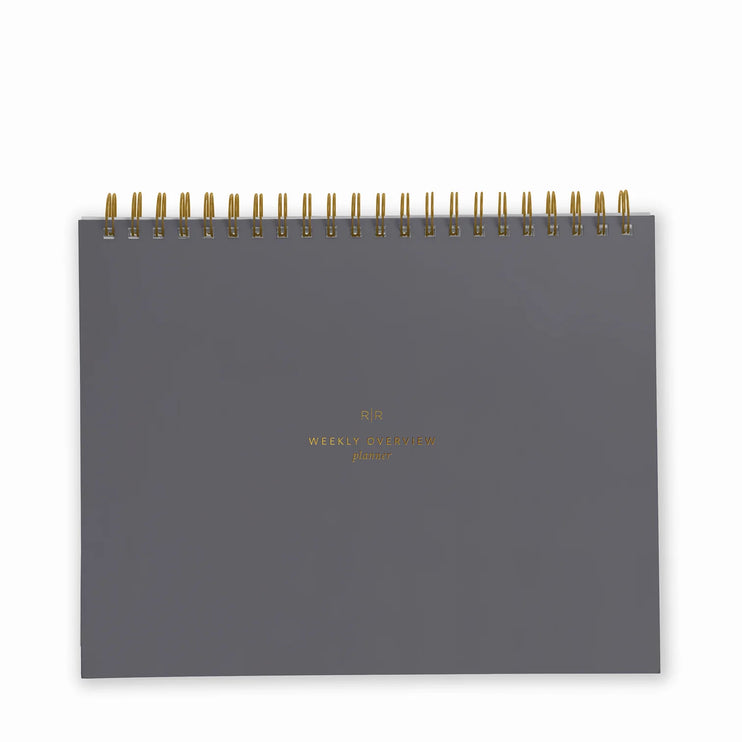 Weekly Overview Planner - Charcoal