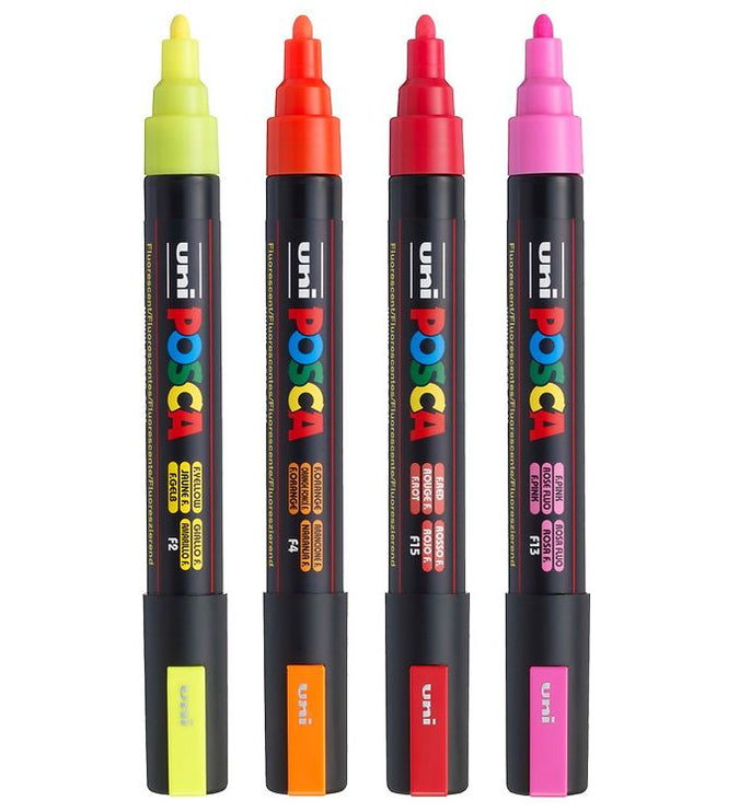 Set de 4 Posca  PC-5M - Neon