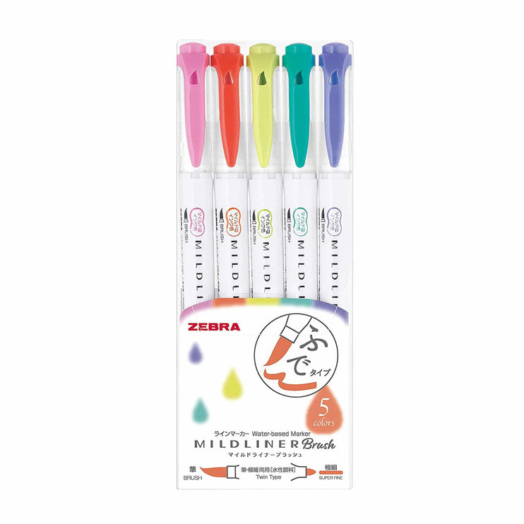 Mildliner Brush- Set 5 - Bright