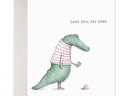 Alligator Hard Day - Tarjeta de Ánimo - ColorSwatch