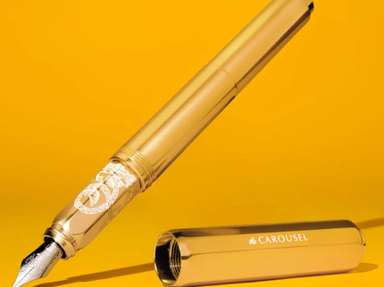 Aluminum Carousel Fountain Pen - Plaited Gold Tress - ColorSwatch