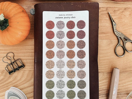 Stickers - Autumn Poetry Dot Stickers