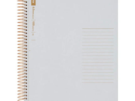 Basic Spiral B5 Gris - 150 Hojas - Líneas - ColorSwatch