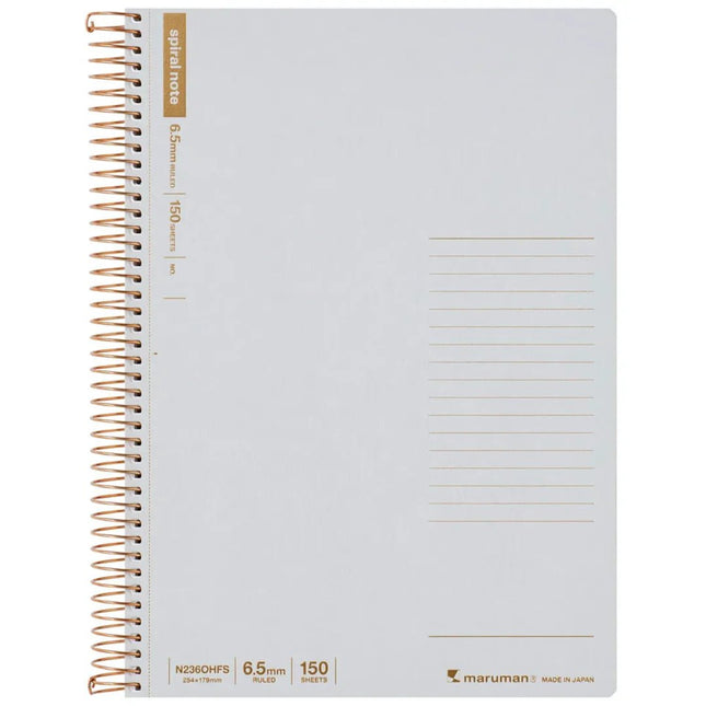 Basic Spiral B5 Gris - 150 Hojas - Líneas - ColorSwatch
