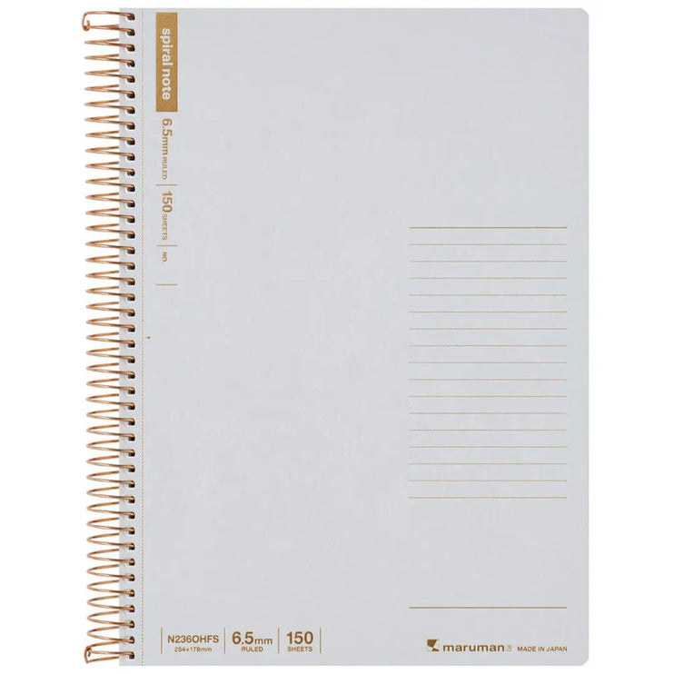Basic Spiral B5 Gris - 150 Hojas - Líneas - ColorSwatch