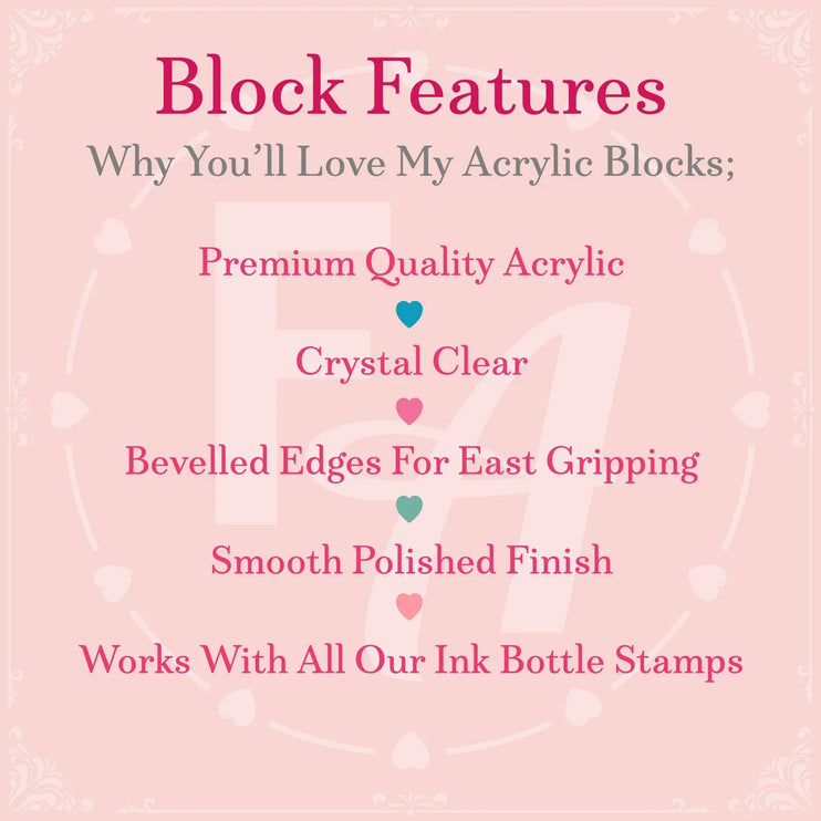 Block Acrílico Redondo para Sellos - ColorSwatch