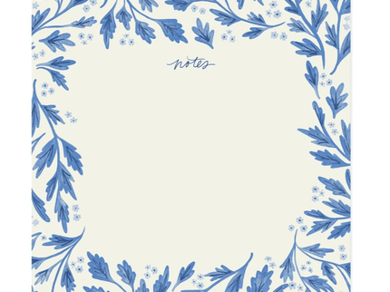 Block Notepad - Blue Vines - ColorSwatch