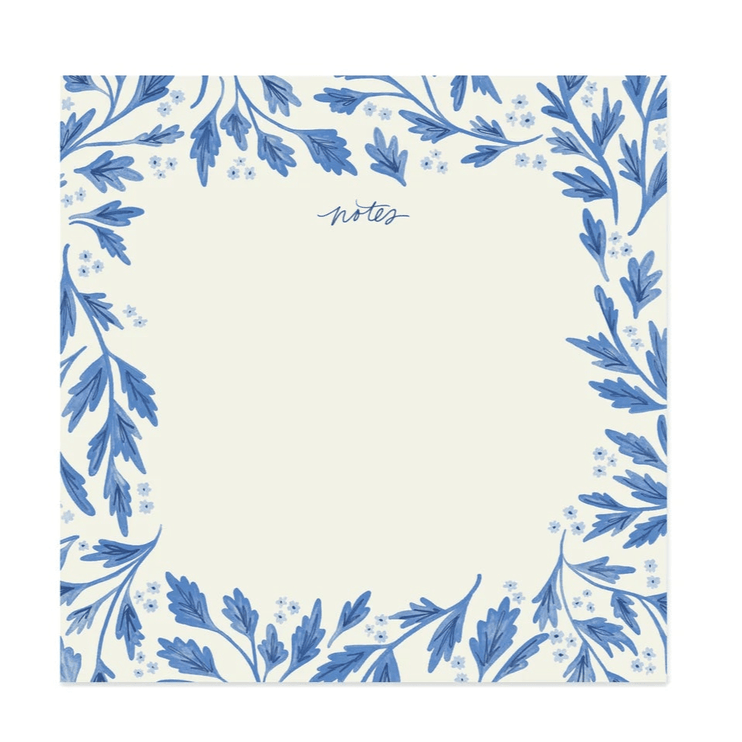 Block Notepad - Blue Vines - ColorSwatch