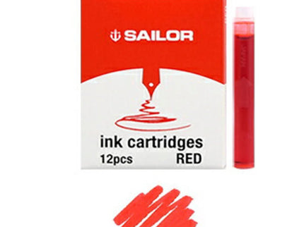 Cartuchos de Tinta Sailor - Red - ColorSwatch