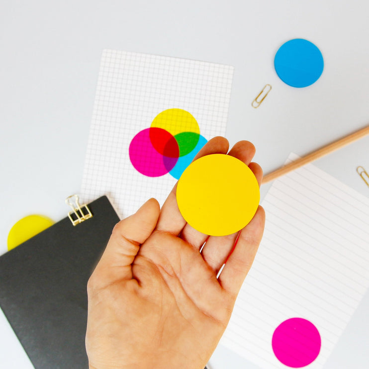 CMYK Sticky Notes Transparentes - ColorSwatch