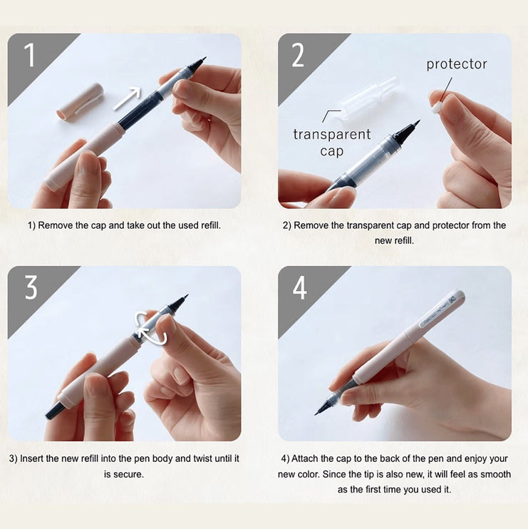 Cocoiro Letter Pen - Body + EF Brush (Nuevos Colores) - ColorSwatch