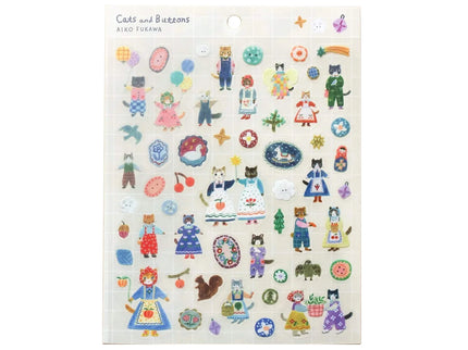 Stickers - Cats and buttons
