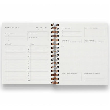 Daily Overview Planner - Charcoal