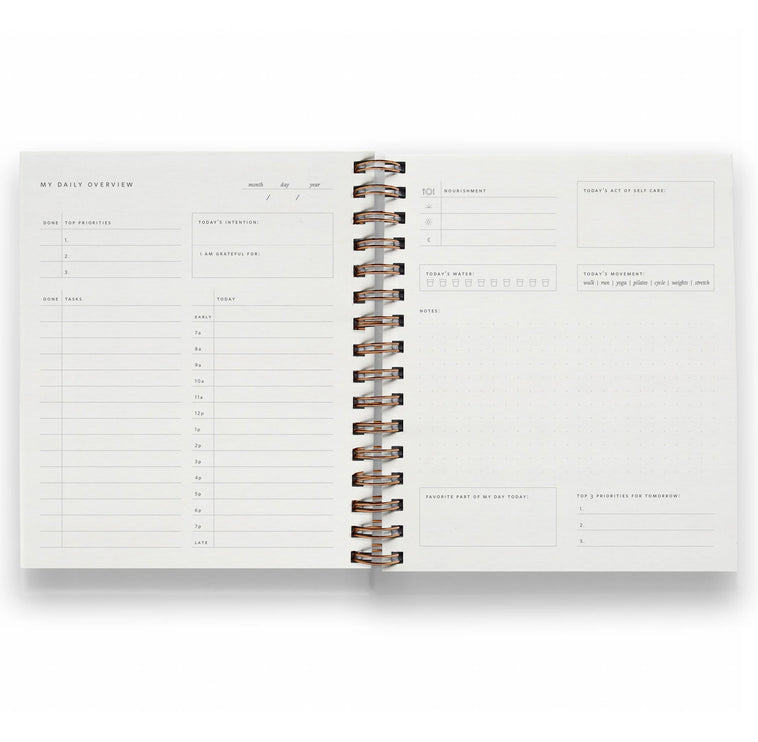 Daily Overview Planner - Charcoal