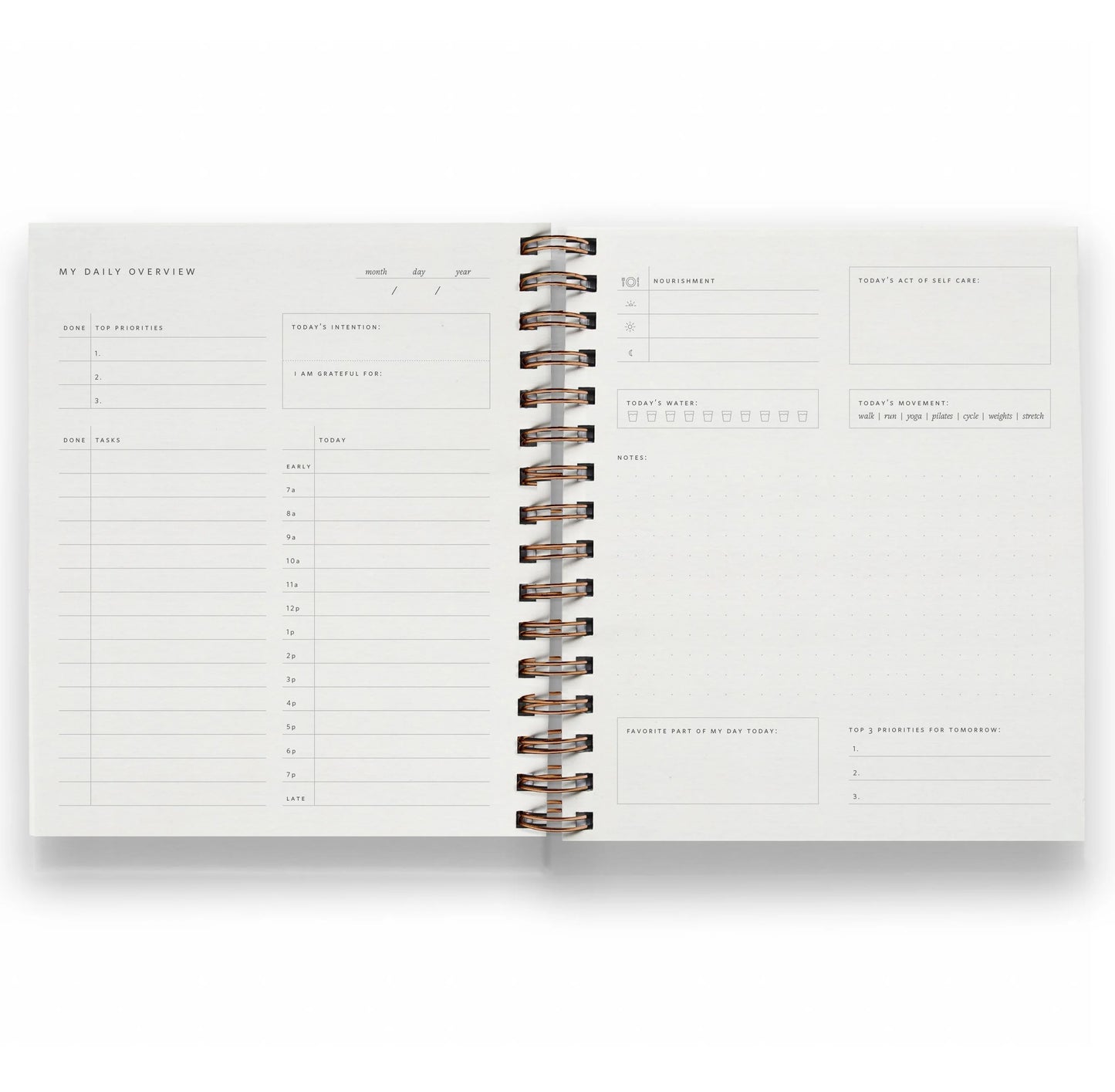 Daily Overview Planner - Floral