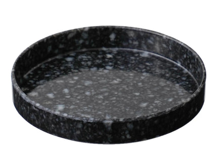 Marble Desk Tray - Circle - Black