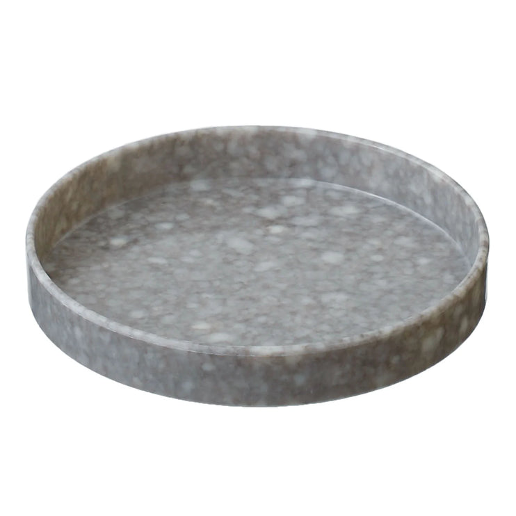 Marble Desk Tray - Circle - Gray