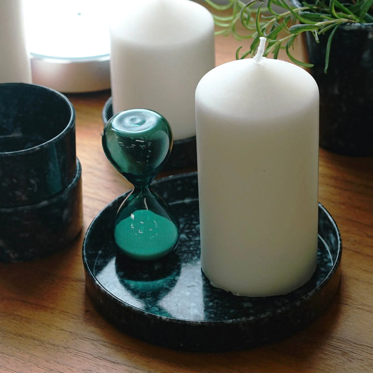 Marble Desk Tray - Circle - Ivory