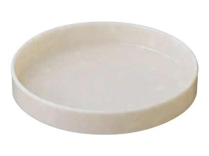 Marble Desk Tray - Circle - Ivory