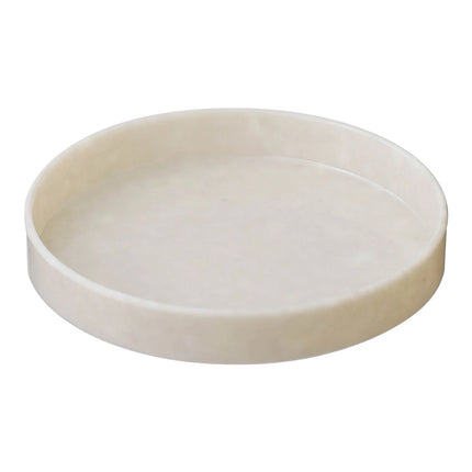 Marble Desk Tray - Circle - Ivory