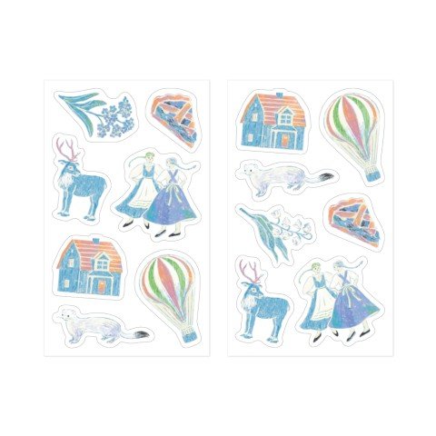Decoration Stickers - Light Blue - ColorSwatch