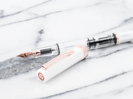 Pluma Fuente Eco Rose Gold - White