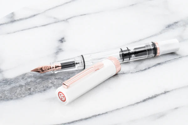 Pluma Fuente Eco Rose Gold - White