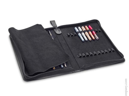 Estuche para 40 plumas - Cuero Negro - ColorSwatch