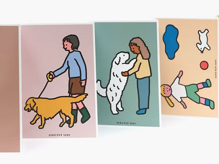 Set de Postales - People with Dogs