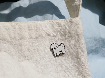 Pin - White Puppy