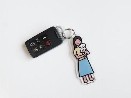 Llavero - Woman with Dog