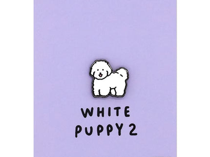 Pin - White Puppy