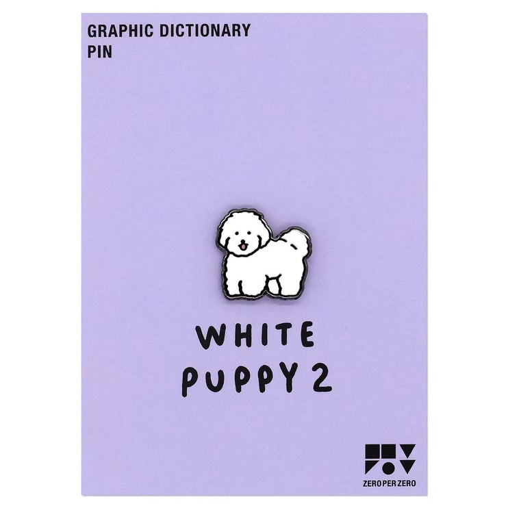 Pin - White Puppy