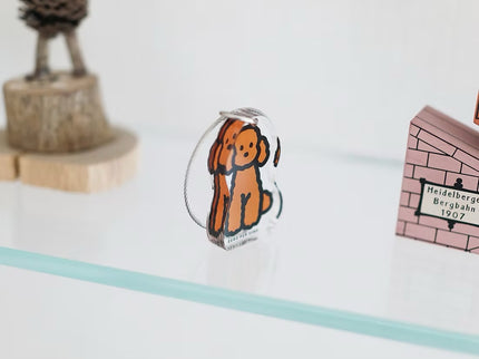 Objet Keyring - Brown Poodle