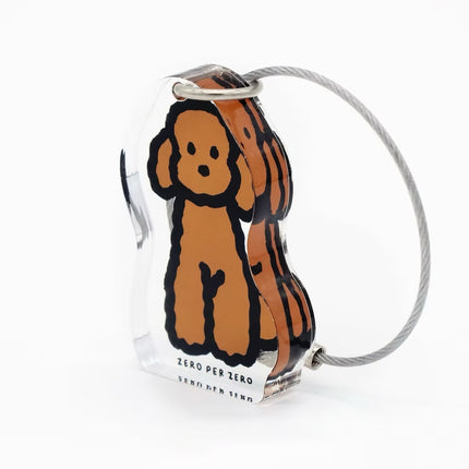 Objet Keyring - Brown Poodle