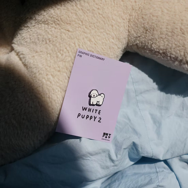 Pin - White Puppy
