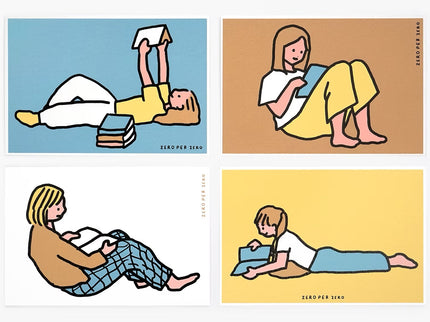 Set de Postales - Reading (Silkscreen)