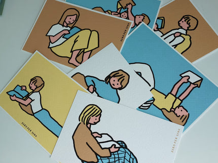 Set de Postales - Reading (Silkscreen)
