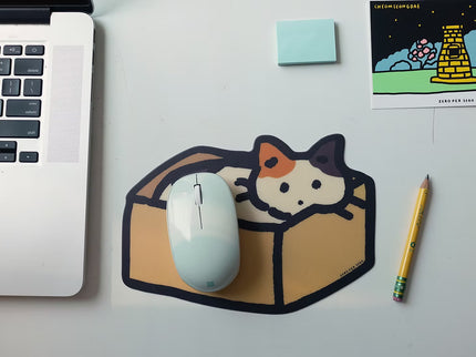Mouse Pad - Cat in a Box