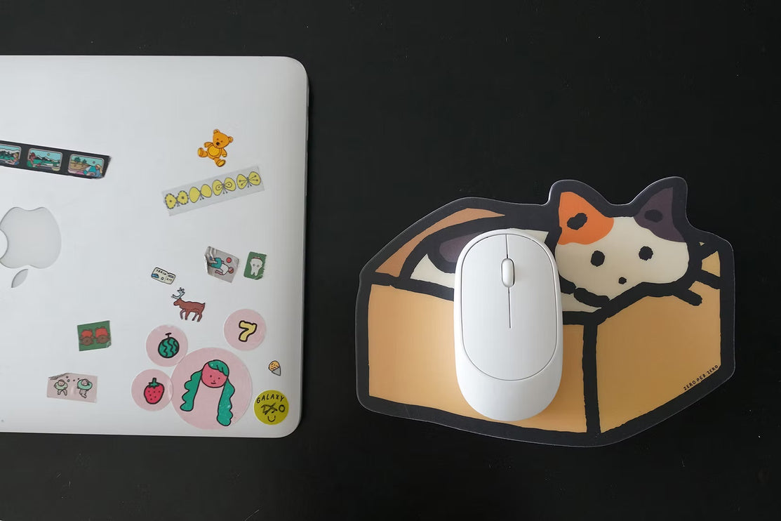 Mouse Pad - Cat in a Box