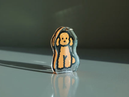Objet Keyring - Brown Poodle