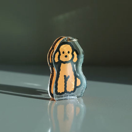 Objet Keyring - Brown Poodle
