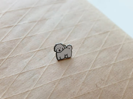 Pin - White Puppy