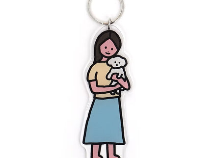 Llavero - Woman with Dog