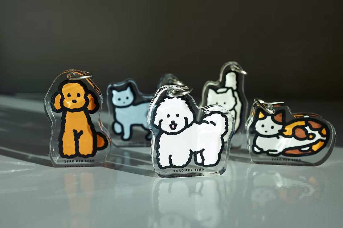 Objet Keyring - Brown Poodle