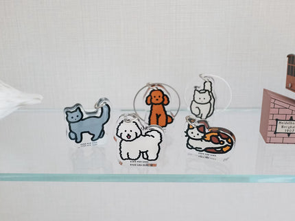 Objet Keyring - Brown Poodle