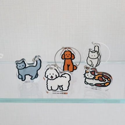 Objet Keyring - Brown Poodle