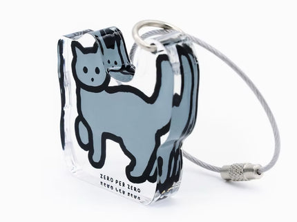 Objet Keyring - Blue Cat